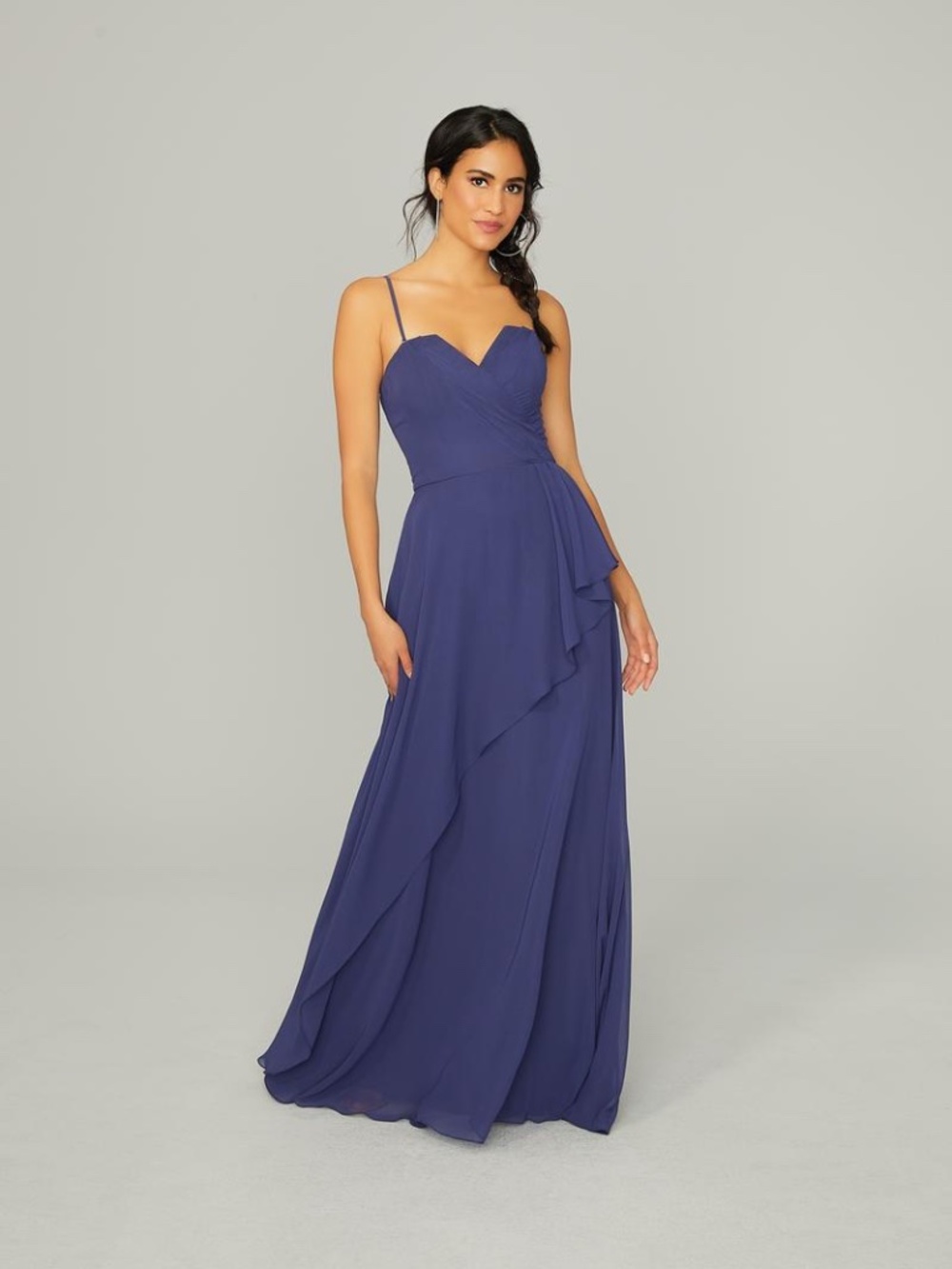 MORI LEE SAPPHIRE BLUE CHIFFON GOWN SIZE 10